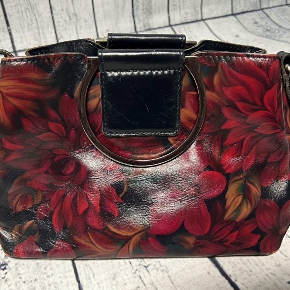 Patricia Nash Rustic Mums Satchel/Crossbody